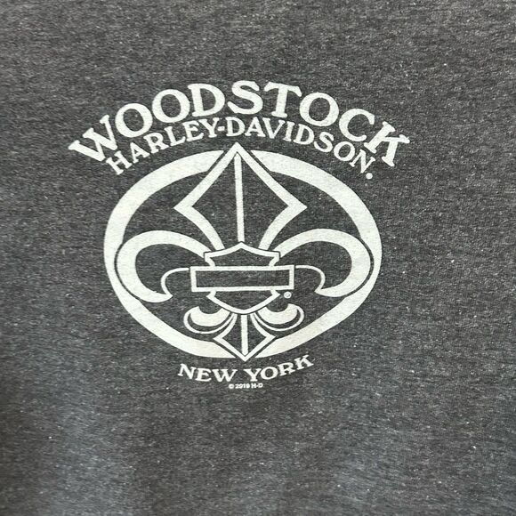 Harley-Davidson Sweatshirt Women’s Size M Gray New York Full Zip Woodstock NY - Picture 5 of 11